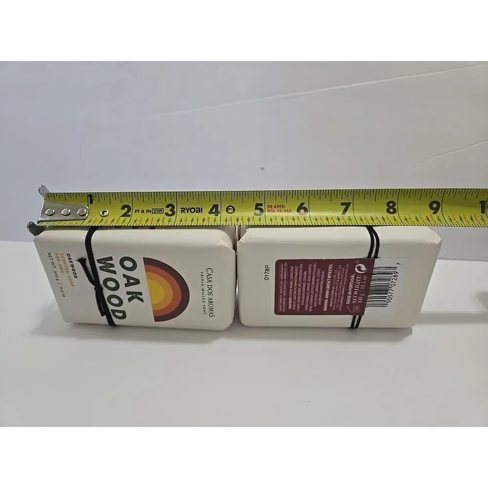 Casa Dos Aromas Oakwood Scented Triple Milled Soap Men 10.5 oz Each Set Of 2 - Picture 5 of 8